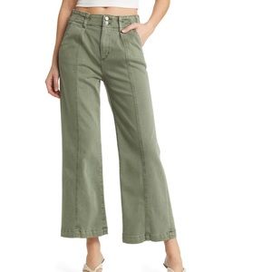 NWOT Paige Brooklyn High Waist Crop Wide Leg Pants Size 26